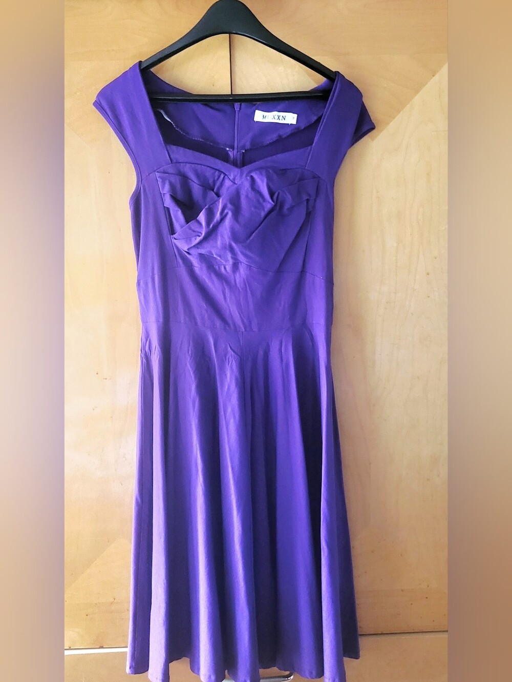 Purple Fit-and-Flare Dress